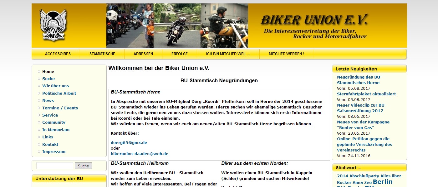 BU (Biker Union) bleibt stumm